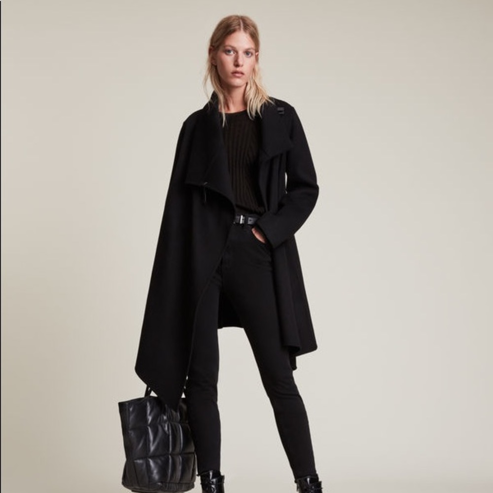 All saints monument wool coat